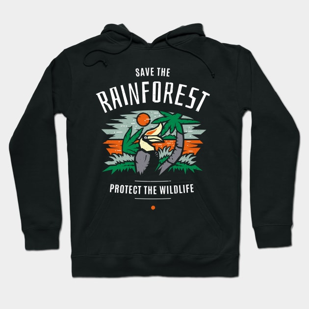 Save the Rainforest Protect the Wildlife Hoodie by bangtees